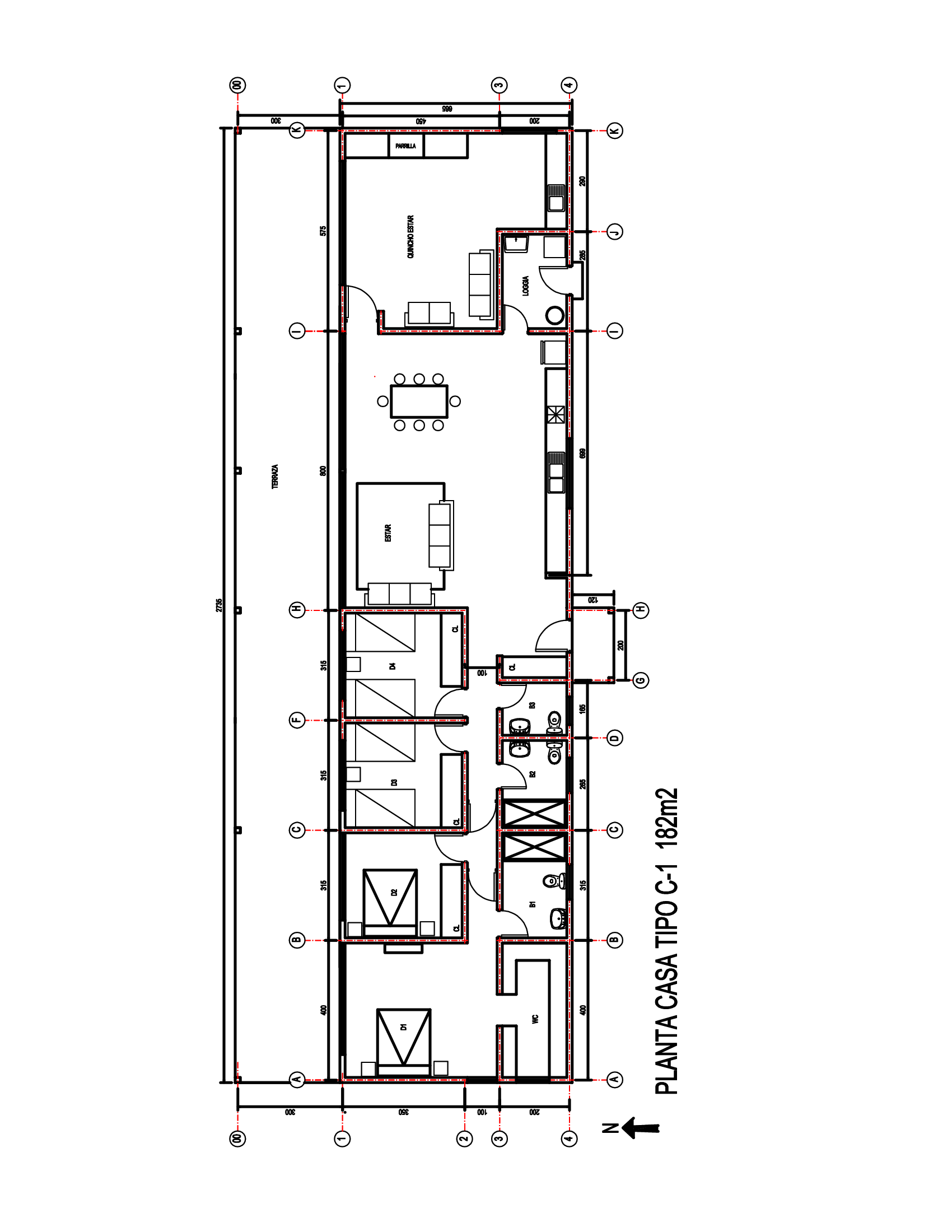 Planta Casa Tipo C-1 — ORIGEN